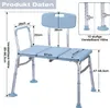 Tabouret de douche Siège de bain 85-96cm Hauteur réglable Voir les images du produit 2
