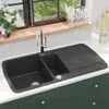 vidaXL Granit Évier double noir Voir les images du produit 2
