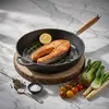 Premium tiefe Gusseisenpfanne 24 cm mit Glasdeckel Produktbild-Vorschau 7