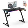 Sense7 VOLT RGB, scrivania da gaming, 120x60 cm, nera, con Anteprima dell’immagine prodotto 1