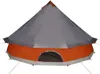 vidaXL Tipi-Familienzelt 12 Personen Grau und Orange Produktbild-Vorschau 3