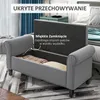 Ławka HOMCOM z miejscem do przechowywania i tapicerką Podgląd zdjęcia produktu 4