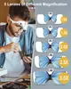 Lupe mit Licht, LED Kopfbandlupe mit 5 Linsen, Lupenbrille Produktbild-Vorschau 3