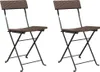 vidaXL Klapstoelen, 2 stuks, bruin, van polyrotan en staal Productafbeelding-voorbeeld 1