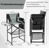 COSTWAY Campingstuhl faltbar, hoher Klappstuhl mit Produktbild-Vorschau 3