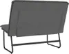 vidaXL Ławka szara 100x75x76 cm imitacja skóry Podgląd zdjęcia produktu 5