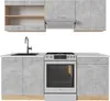 Küchenzeile Vicco R-Line Beton/Goldkraft Eiche 200 cm , AP Produktbild-Vorschau 1