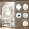 Merax Garderobe mit 6 Klapptüren und Haken,  3-in-1 Produktbild-Vorschau 6
