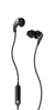 A pair of black Skullcandy in-ear headphones with a Lightning connector. Produktbild-Vorschau