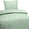 Hochwertige Baumwolle Bettwäsche Blumen Grün Weiß 135x200 Produktbild-Vorschau 1