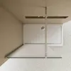 A top-down view of a shower enclosure with a glass panel and a white shower tray. Produktbild-Vorschau