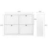 VOWNER schoenenkast met 4 deuren, smal, 105 x 24 x 80 cm, Productafbeelding-voorbeeld 6