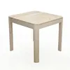 Esstisch Mango 80x80 cm White Wash in Gesamtansicht mit massiver Mangoholz-Tischplatte und vier Holzbeinen. Anteprima dell’immagine prodotto