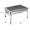 SunJas Holzkohlegrill, Edelstahl Holzkohlegrill Tragbar, Produktbild-Vorschau 2