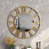 Wanduhr 40 cm große Vintage-Wanduhr aus Metall für Produktbild-Vorschau 5