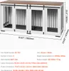 A product image of a double dog crate furniture with dimensions and specifications. Anteprima dell’immagine prodotto