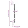vidaXL Drapak z mocowaniem do ściany jasnoszary 142,5 cm Podgląd zdjęcia produktu 7