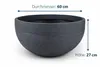 Rillentopf Halbkugel Ø 60 cm Kunststoff anthrazit Produktbild-Vorschau 3