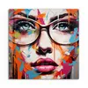 DEQOART Glasbild Echtglas 30x30 cm 'Farbenspiel des Blicks' Produktbild-Vorschau 2