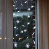 LED Lichtervorhang SCHNEEFLOCKEN - 64 kaltweiße LED - L: 1,2m - H: 1m - Trafo - für Innen - transp. Produktbild-Vorschau