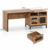 COSTWAY 181x60x76 cm ComKunststofftertisch holz, Produktbild-Vorschau 3