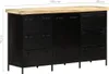 vidaXL Sideboard 140x38x76 cm Raues Mangoholz Produktbild-Vorschau 7