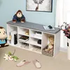 Weiße Schuhbank mit Sitzkissen - L104 cm Produktbild-Vorschau 9