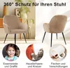 Stretch Samt Stuhlhussen 4er Set Universal Sesselbezug Produktbild-Vorschau 2
