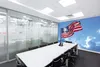 Vlies Fototapete AMERIKANISCHE FLAGGE IM WIND 375 x 250 cm Produktbild-Vorschau 1