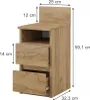 Nachttisch Vicco Monty Goldkraft Eiche 2er Set, Model 53166 Produktbild-Vorschau 2