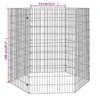 vidaXL Recinto per animali liberi 6 pezzi 54x100 cm Ferro Anteprima dell’immagine prodotto 8