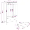 vidaXL Highboard Artisan dąb 69,5 x 31 x 115 cm Materiał Podgląd zdjęcia produktu 8
