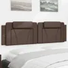 The Living Store Kopfteil-Kissen Braun 180 cm Kunstleder Produktbild-Vorschau 2