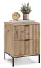 Nočný stolík Vicco Eliza Dub Viking/čierna 40 x 55.4 cm s 2 Náhľad obrázku produktu 6