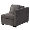 A gray sofa bed is shown against a white background. Voir les images du produit
