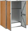 vidaXL Casetta da giardino Marrone 161x89x161 cm Acciaio Anteprima dell’immagine prodotto 4