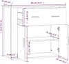vidaXL Highboard Grey Sonoma Dřevěný materiál Náhled obrázku produktu 8