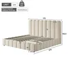 Postel s čalúneným rámom 160x200 cm s hydraulickým úložným Náhľad obrázku produktu 6