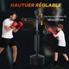 HOMCOM Sac de frappe sur pied 4 en 1, punching ball Voir les images du produit 4