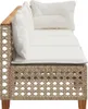 vidaXL Canapé de jardin 3 places avec coussins Beige Poly Voir les images du produit 5