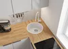 PRIMAGRAN Spülbecken Rund Weiß 46x46cm, Granitspüle 1 Produktbild-Vorschau 2