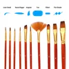 10pcs Paint Brushes Set Kit Artist Paintbrush Mehrere Produktbild-Vorschau 7