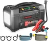 A multi-functional car emergency device is displayed on a white background, showcasing its various components and accessories. Voir les images du produit