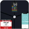 A smart scale and a smartphone displaying health data. Produktbild-Vorschau