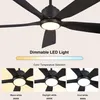 Ventilatore da soffitto ZELURXX con LED, 132 cm (52 Anteprima dell’immagine prodotto 3