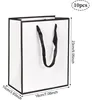 Torby papierowe z uchwytami, 10 sztuk, 18x10x23 cm, białe, Podgląd zdjęcia produktu 2
