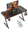 Peviasot Gamingtisch 120x60 cm Z-Form mit RGB LED, Produktbild-Vorschau 1