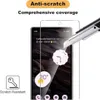 A screen protector is being applied to a smartphone, demonstrating its coverage and scratch resistance. Produktbild-Vorschau