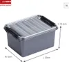 Sunware Aufbewahrungsbox - grau - 2L - 20 x 15 x 10 cm Produktbild-Vorschau 2
