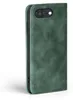 A green flip cover phone case is shown from the side against a white background. Produktbild-Vorschau